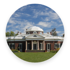 front of Monticello's main building